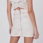 For Love & Lemons  Lace Up Mini Skirt Size Small Color Cream Photo 2