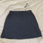 Urban Outfitters Blue Plaid Clara Knit Mini Skirt Photo 0