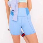 For Love & Lemons 🆕 NWT  Dani Biker Shorts Ribbed Athletic Cornflower Blue Photo 0