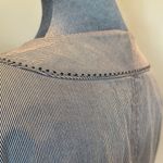 Loft Black and White Striped Blazer with Cropped Length and Vintage Silhouette Photo 4