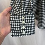 Ann Taylor  Houndstooth Vneck Blouse Classic Dressy Timeless Size Small Office Photo 3