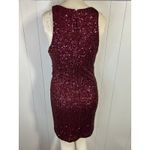 Abound  Stretch Knit Sequin Mini Dress in Burgandy. Size L. NWOT Photo 3