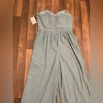 Birdy Grey  Green Jumpsuit Wide-Leg High-Waisted Photo 3