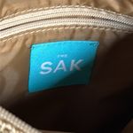 The Sak  Minimalist Tan and Gold Metalic Woven Boho Crossbody Bag Purse Photo 1