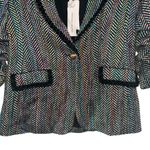 NEW NWT Cinq A Sept Khloe Mikka Tweed Blazer Jacket Black Multi Rainbow Size 4 Photo 6