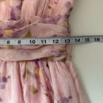 Lulus  Happily Sweet Light Pink Floral Mock Neck Backless Mid Dress Photo 10