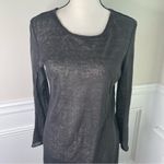 Brochu Walker  black linen blend sweater dress tunic size small‎ Photo 1