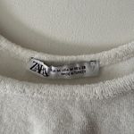 ZARA  White Terry Texture Scoop Neck Bralette Crop Top Photo 3