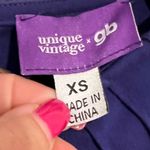 Unique Vintage  x GB Women’s Royal Blue Bomb Pop Print Short Sleeve Dress Size XS Photo 3