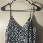 AQUA  small Black and White Floral Mini asymmetrical tiered Dress Photo 1