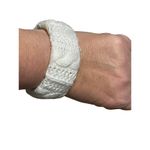 Britt's Knit Bangle Bracelet White cable knit NEW Photo 3