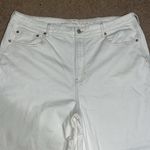 American Eagle Outfitters AEO Wide Leg Crop Stretch Jeans Raw Hem Off-White 20 Photo 4