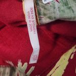 Free People Burgundy Tropical Print Short Romper Size XS Red and Gold Romper Photo 6