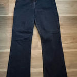 DKNY Women's Soho Vintage Y2K Dark Blue Flare Jeans Size 12S Photo 0