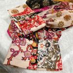 Entro Paisley Boho chiffon Colorful Fall Button Up Lightweight Patchwork Long Sleeve L Photo 10