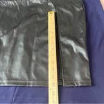 SheIn  Elegant Black Faux Leather‎ High Rise Front Skit Women's Midi Pencil Skirt Photo 12