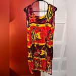 Dunn’s River Falls Jamaica Ocean Fish Sea Life Red Sleeveless Maxi Dress Vintage Size XL Photo 4