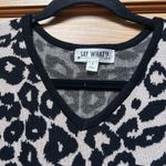 Say What? Women's Leopard Animal Print Bodycon Hourglass Knit Sweater Dress Small Mob Wife Photo 5