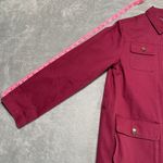 Draper James  Jacket Small Burgundy Red Barn Chore Coat Utility Twill Equestrian Photo 5