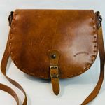 Mid Century 1960’s Brown Leather Hand Woven Saddle Bag EL CALIFORNIANS Photo 1