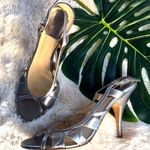 Christian Dior Vintage Sling Back Strappy Sandal Silver 39.5 Photo 0