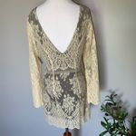 Free People  NWT Lace Boho Dress Ivory Photo 3