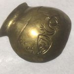 Vintage artisan pin brooch fish skeleton bowl signed Photo 3