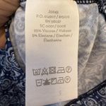 Boden ‘Elodie’ Long Sleeve Wrap Top Geometric Pattern Ruched Women’s Size 12 Blue Photo 8