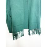 Sandro  Celeste Fringed Open-front Cardigan One Size Green Oversized Quiet Luxury Photo 10