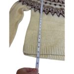 STOIC Cream and Burgandy Fairisle Nordic Oversized Sweater Women's MEDIUM Red Photo 5