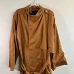 Eloquii Trench Coat Camel Tab Snap Button Front Knee Length Belted Sz 18/20 NWT Photo 5