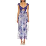 Intimately Free People Suddenly Fine Maxi Slip in Spring Rain Combo XS Boho Purple Photo 1