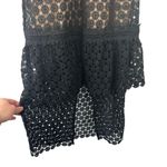 NBD  Dolores Midi Dress in Black Revolve Lace Nude Black Tiered X-Small‎ XS Photo 9