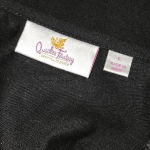 Quacker Factory  Womens Black Embellished‎ V Neck Long Sleeve Shirt Top Large Photo 3