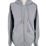 Brandy Melville  Christy Oversized Zip-Up Hoodie Sun Washed Gray One Size Photo 0