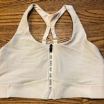 Zyia All Star Sports Bra  Front Zip White Polka Dot Photo 0
