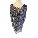 BeachLunchLounge  Multi-Color Blue Floral Boho/Casual Design Dress M-EUC Photo 11