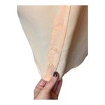 Side Stitch Shirt Women Medium Orange Peach Tencel‎ Sleeveless ButtonDown NWT Photo 3