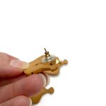 Watering Can Button Earring and Pin Set Gardening Photo 1