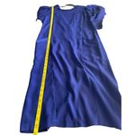 SOLO Blue Sheath Dress with long Sleeves/front pockets Size 12 Photo 2