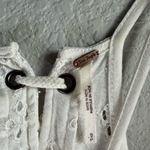 Free People 🤍 White Relaxed Eyelet Lace-up Tank Top Photo 6