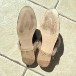 ZARA  Black Leather Slide Slippers Faux Fur Lining 6.5 Photo 6