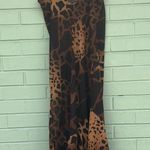 Giraffe print slip dress woman’s size small Black Photo 4