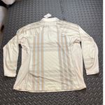 Peter Millar NWT  Womens Ivory Plaid/British Grey Lightweight Shirt Quarter-Zip L Photo 6