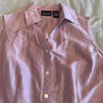 Hillard & Hanson  Lavender Silk Sleeveless Top Blouse Womens S Button Down purple Photo 1