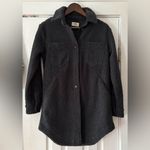 Marine layer  Dark Grey Bailey Longline High Pile Fleece Shirt Jacket XS EUC Photo 1