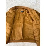 Mercantile Fuzzy Sherpa Bomber Jacket Women's Mustard Yellow Zip Up Warm Size M Photo 1