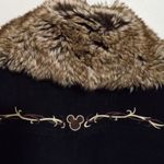 Disneyland Resort L Corduroy Fur Trim Snap Park Jacket in Black Brown Photo 1