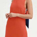 Lulus Orange Bow Tie Dress Photo 0