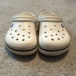 Crocs  Crocband Clogs women’s 8 men’s 6 white‎ and black Photo 2